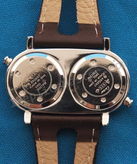 Due Cartier Quarzo Time Zones Replica Orologio