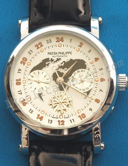 Patek Philippe Calatrava Weltkarte Datograph Replik Uhr - zum Schließen ins Bild klicken