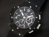 Cronógrafo Hublot Big Bang PVD seno del movimiento suizo Negro Reloj Suizo Réplica