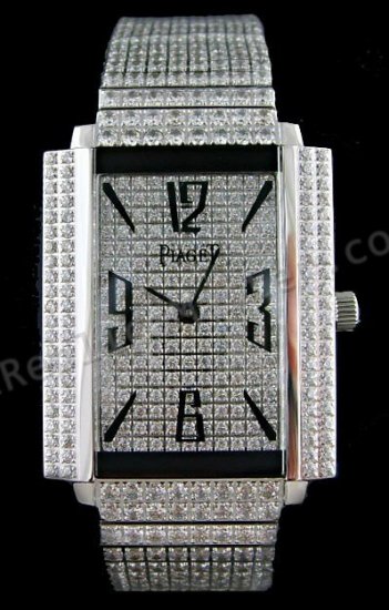 Piaget Black Tie 1967 ver todos os diamantes Suíço Réplica Relógio