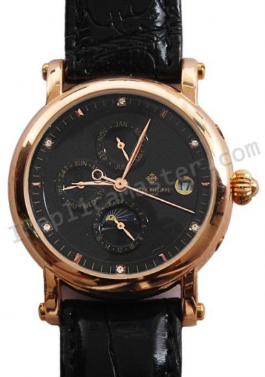 Patek Philippe Calatrava Datograph Diamonds Replica Watch - Click Image to Close
