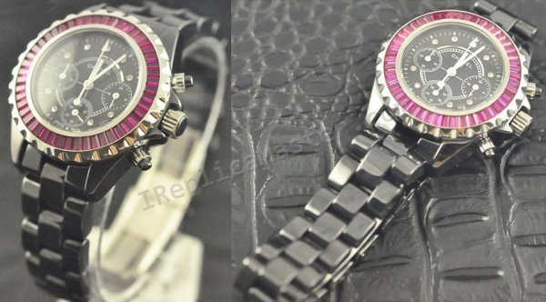 Chanel J12 Chronograph Diamonds, Real Ceramic Case And Braclet, Replica Watch