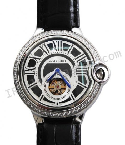 Cartier Balloon Bleu de Cartier Tourbillon Diamonds Replica Watch