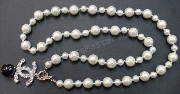 Chanel Diamond White Pearl Necklace Replica - Clicca l'immagine per chiudere