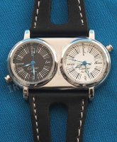 Due Cartier Quarzo Time Zones Replica Orologio
