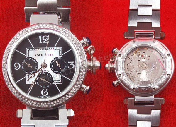 Cartier Pasha Datograph Diamonds Replica Watch - Click Image to Close
