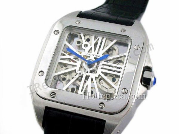 Cartier Santos 100 Squelette Replica Watch - Click Image to Close