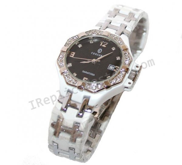 Concord Saratoga SS And PG Diamonds For Ladies Replica Watch - Click Image to Close