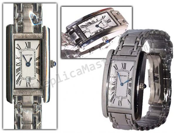 Cartier Tank Americaine Señoras Moyen Réplica Reloj - Haga click en la imagen para cerrar