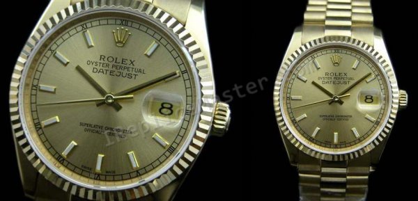 Rolex Oyster Perpetual DateJust Swiss Replica Watch - Click Image to Close