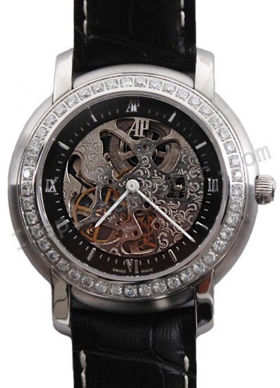 Jules Audemars Piguet Audemars esqueleto de Diamantes Réplica Reloj - Haga click en la imagen para cerrar
