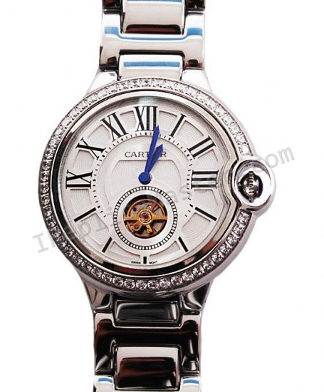 Cartier globo Bleu de Cartier reloj Tourbillon réplica Diamantes Réplica Reloj - Haga click en la imagen para cerrar