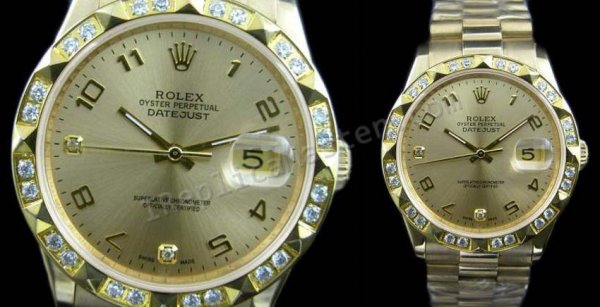 Rolex Oyster Perpetual DateJust Swiss Replica Watch - Click Image to Close