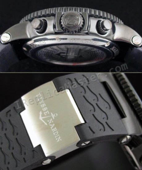 Ediciones limitadas Ulysse Nardin Maxi Sello Azul Marino Cronógr Réplica Reloj