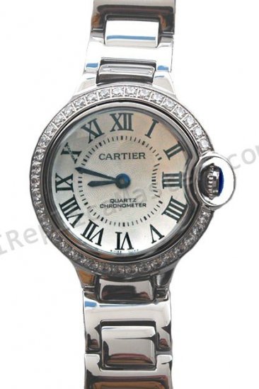 Cartier Ballon Bleu de Cartier Diamonds, geringe Größe, Replik Uhr - zum Schließen ins Bild klicken