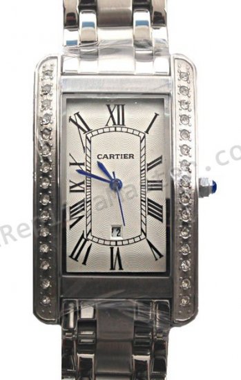 Cartier Tank Americaine Алмазы Реплика Смотреть - закрыть