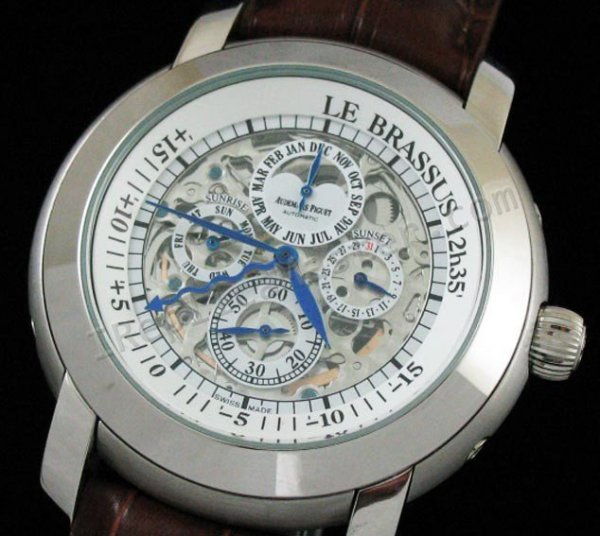 Audemars Piguet Jules Audemars Sceleton Tourbillon Datograph Replica Watch - Click Image to Close