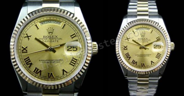 Rolex Oyster Día Perpetuo-Date Reloj Suizo Réplica - Haga click en la imagen para cerrar