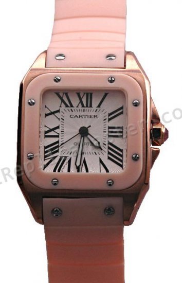 Cartier Santos 100, mittelgroß Replik Uhr - zum Schließen ins Bild klicken