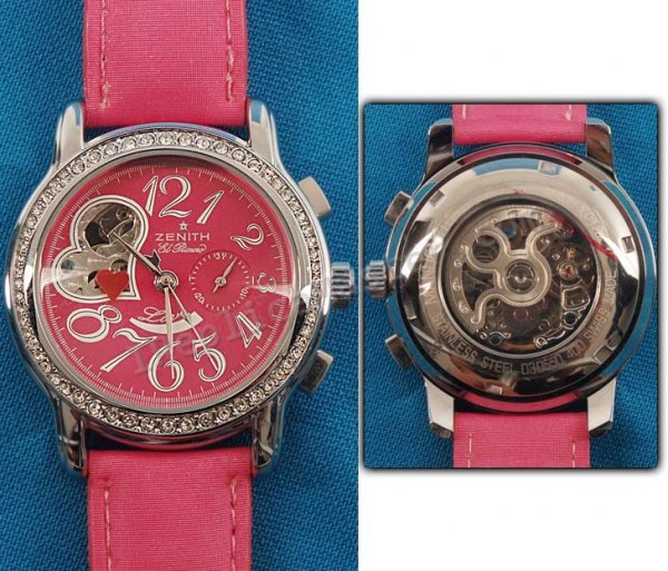 Zenith Star Open Heart El Primero Steel Diamonds Replica Orologio