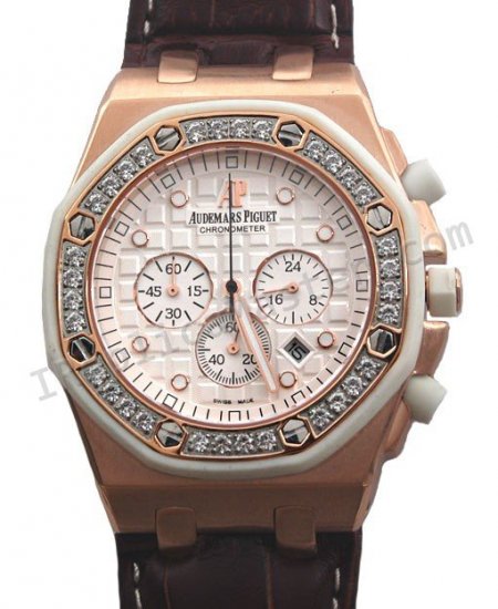 Audemars Piguet Royal Oak Offshore Alinghi Chronograph Diamonds Replica Watch - Click Image to Close