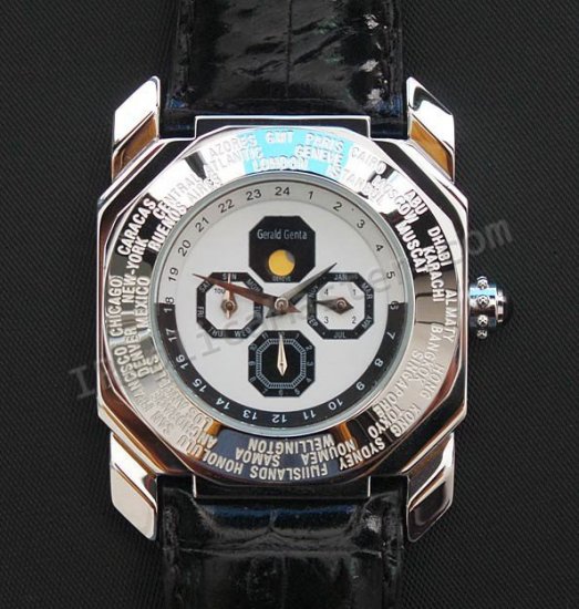 Gerald Genta Octo Bi World Time Replica Watch - Click Image to Close