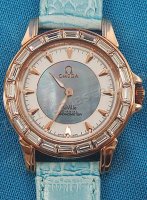 Omega De Ville Co-Axial Diamonds Replik Uhr