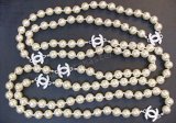 Chanel blanc collier de perles Réplique