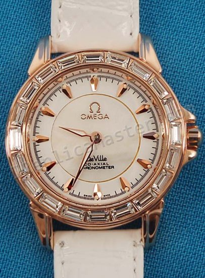 Omega De Ville Co-Axial Watch Diamonds Réplique Montre