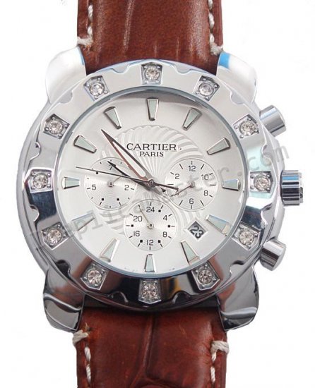 Datograph Cartier Watch Diamantes Réplica Reloj - Haga click en la imagen para cerrar