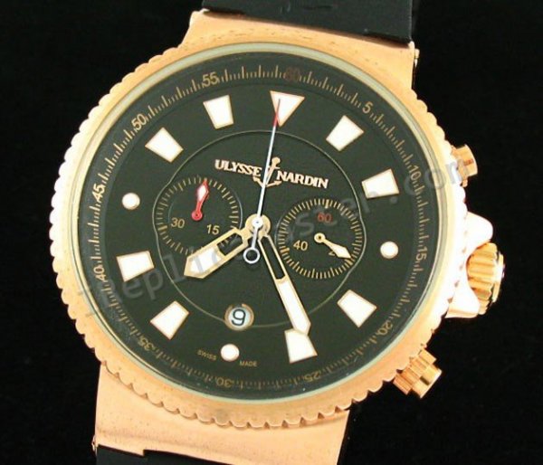 Ediciones limitadas Ulysse Nardin Maxi Sello Azul Marino Cronógr Réplica Reloj - Haga click en la imagen para cerrar