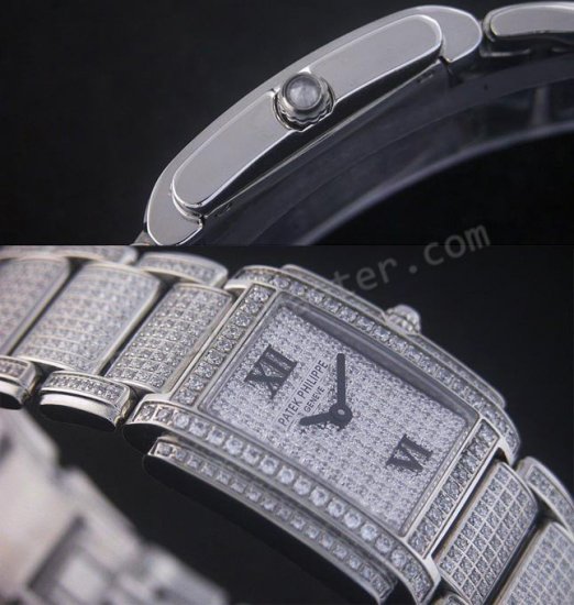 Patek Philippe 24 Hours Full Diamond Ladies Swiss Replica Watch