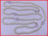 Chanel White Diamond Pearl Necklace Replik