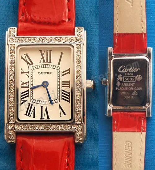 Cartier Tank Americaine Moyen Diamonds Replica Watch - Click Image to Close