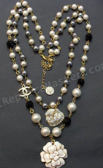 Chanel Diamond White Pearl Necklace Replica - Clicca l'immagine per chiudere
