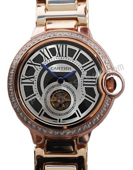 Cartier Balloon Bleu de Cartier Tourbillon Diamonds Replica Watch - Click Image to Close