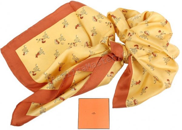 Hermes Carre 70 In Vintage Silk Scarf Replica