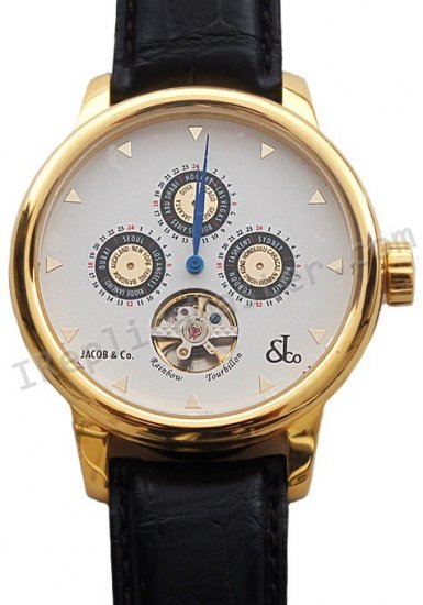 Jacob & Co Five Rainbow Tourbillon Full Size Replica Watch - Click Image to Close