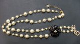 Chanel blanc collier de perles Réplique