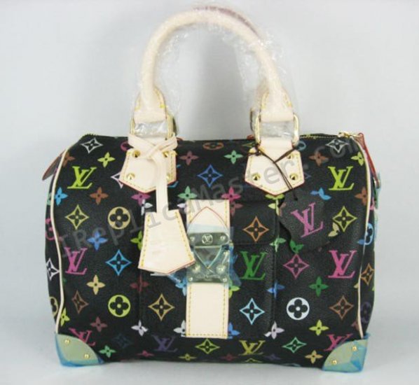 Louis Vuitton Monogram Canvas Multicolor Speedy 30 Black Réplique - Cliquez sur l'image pour la fermer