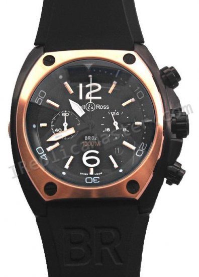 Bell and Ross BR02 Instrument Pro Diver Chronograph Replica Watch - Click Image to Close