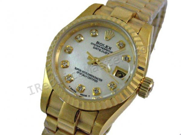 Rolex Oyster Perpetual Datejust Ladies Schweizer Replik Uhr - zum Schließen ins Bild klicken