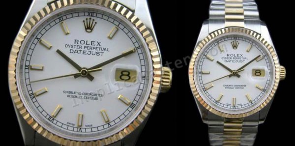 Rolex Oyster Perpetual DateJust Swiss Replica Watch - Click Image to Close