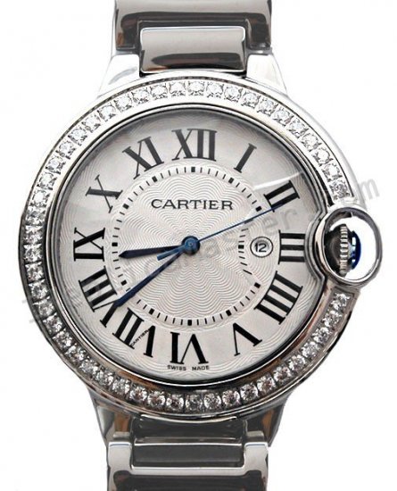 Cartier Ballon Bleu de Cartier Diamanten, Big Size, Replik Uhr - zum Schließen ins Bild klicken