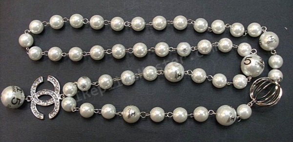 Chanel Diamond White Pearl Necklace Réplica  Clique na imagem para fechar