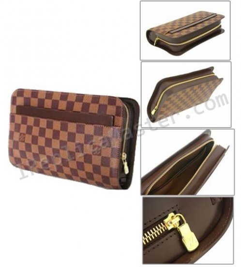 Louis Vuitton Damier Canvas Pochette Saint Replica N51993 Handba