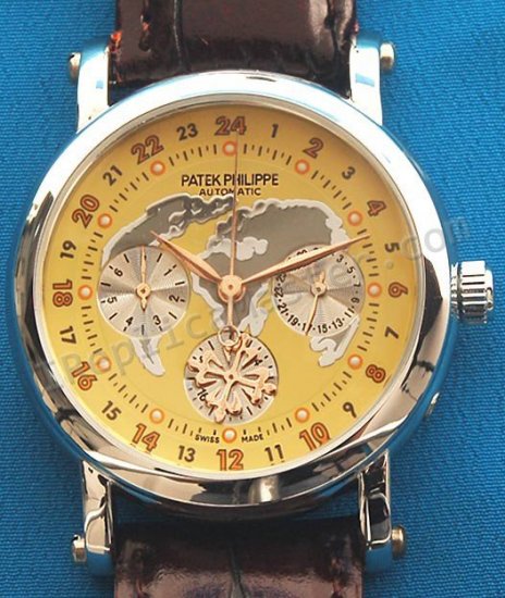 Patek Philippe Calatrava World Map Datograph Replica Watch - Click Image to Close