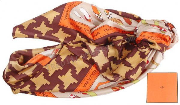 Hermes Carre 70 In Vintage Silk Scarf Replica