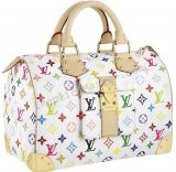 Louis Vuitton Monogram Canvas Multicolor Speedy 30 Blanc Réplique