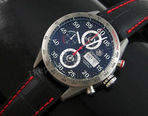 TAG Carrera Calibre 16 chronographe Suisse Réplique - Cliquez sur l'image pour la fermer